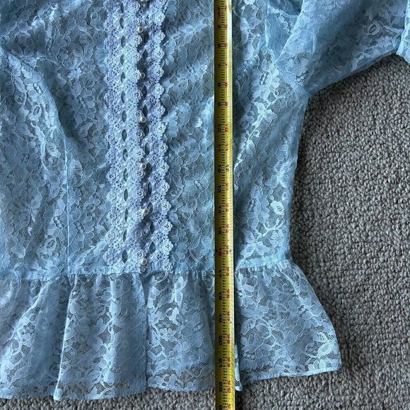 Gunne Sax Gold Label XS VNT Lace Blouse Victorian Prairie Cottagecore Romantic - Picture 9 of 11
